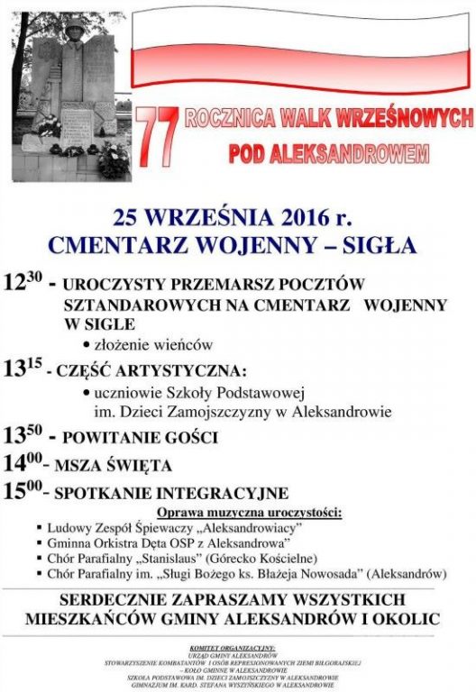 77. rocznica walk wrześniowych pod Aleksandrowem - Zdjęcie główne