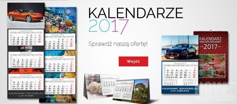 Kalendarz firmowy na 2017 rok - doskonała forma reklamy twojej firmy - Zdjęcie główne