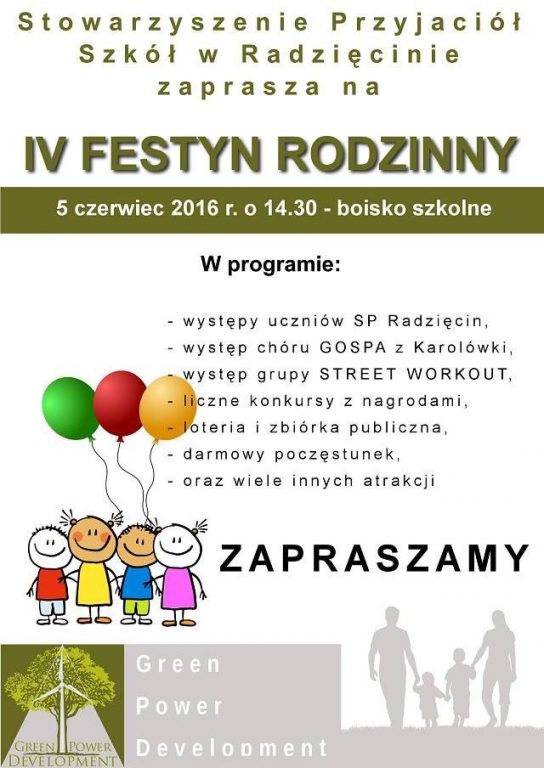 Zapraszamy na IV Festyn Rodzinny - Zdjęcie główne