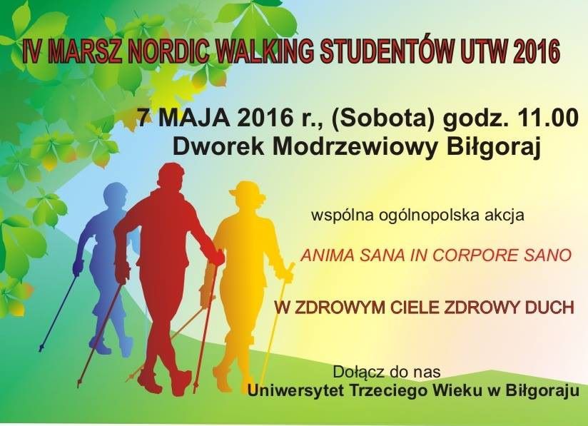 IV Marsz Nordic Walking Studentów UTW 2016 - Zdjęcie główne