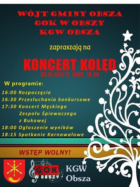 Koncert kolęd w Obszy - Zdjęcie główne