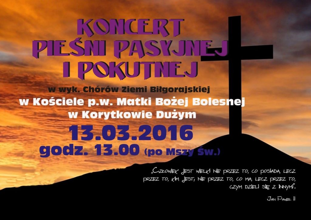 Koncert Pieśni Pasyjnej i Pokutnej - Zdjęcie główne