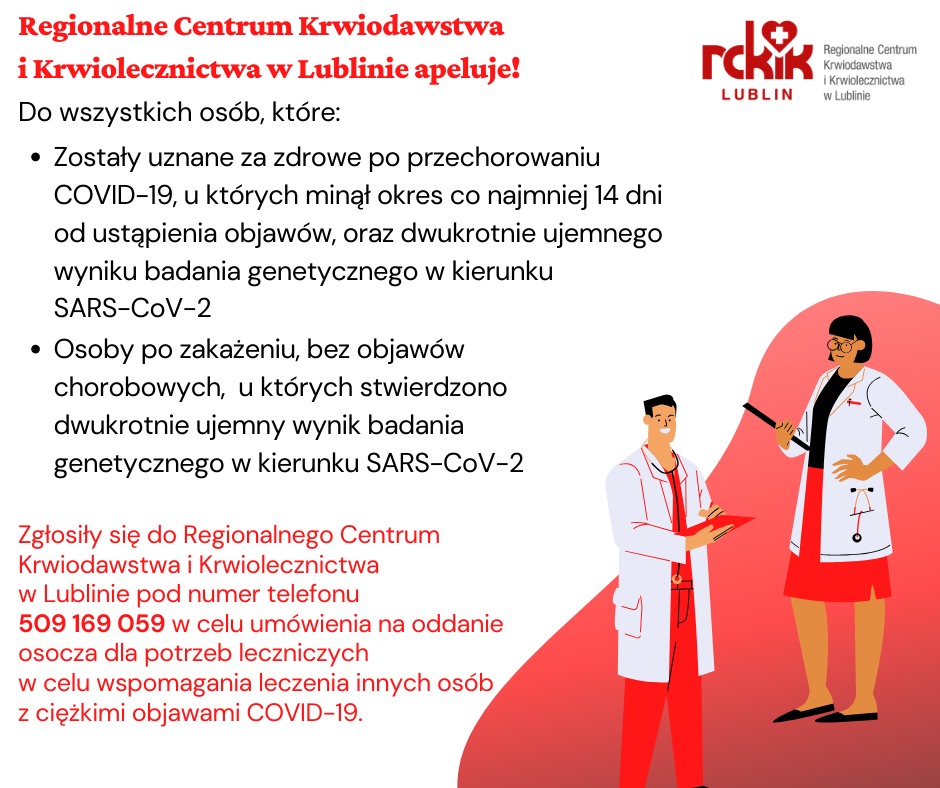 Chorowałeś na COVID-19? Twoja krew jest cenna - Zdjęcie główne