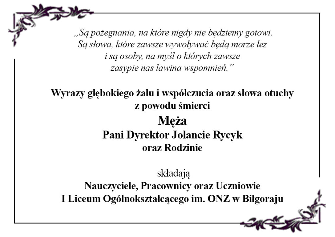 Zmarł Ireneusz Rycyk, naczelnik Urzędu Skarbowego w Biłgoraju - Zdjęcie główne