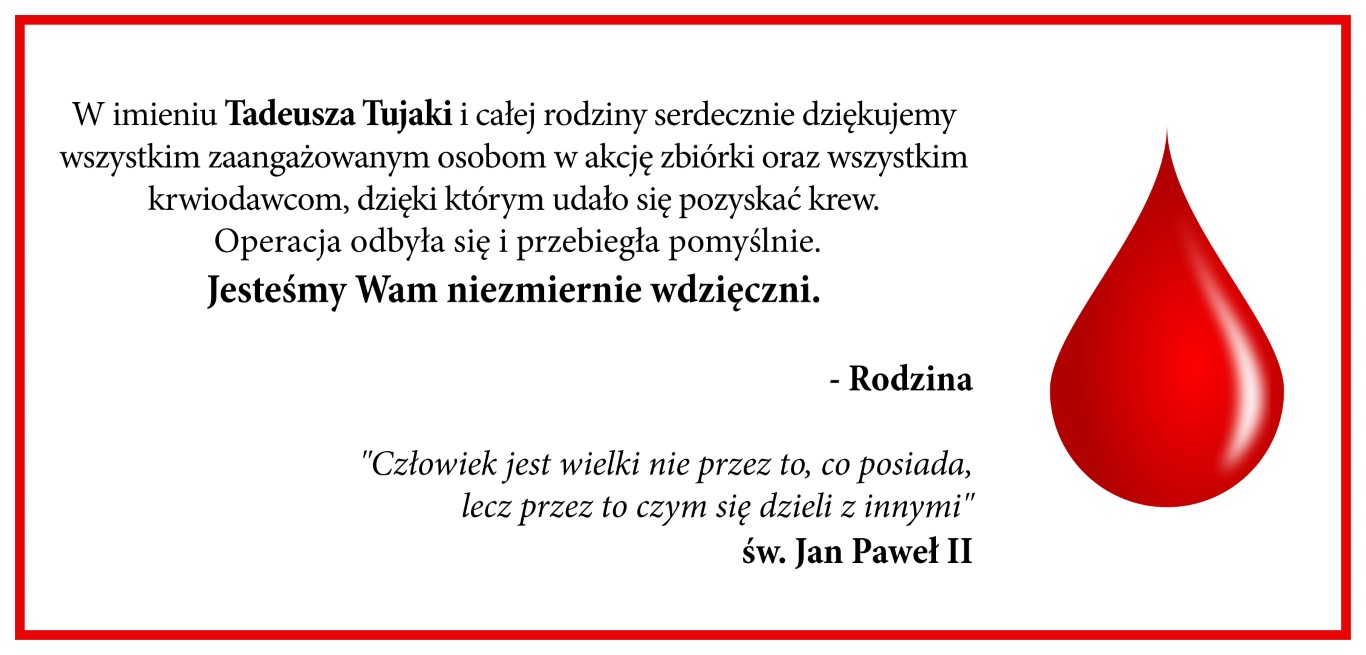 Podziękowania - Zdjęcie główne