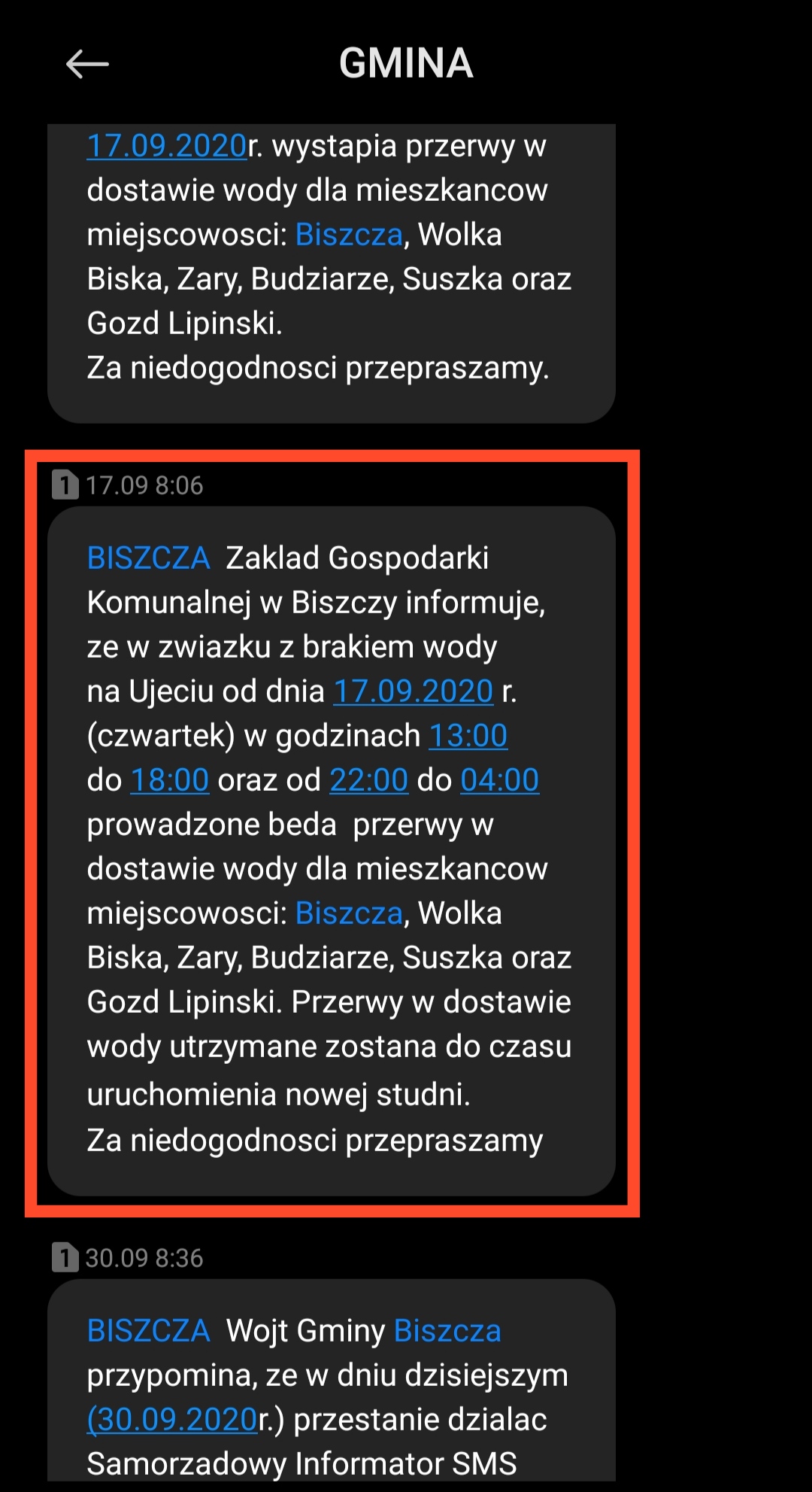 Spór o wodę w Biszczy - Zdjęcie główne