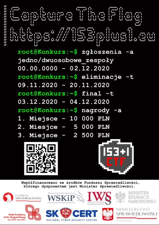 Konkurs dla młodych miłośników informatyki – Capture The Flag "153+1" - Zdjęcie główne