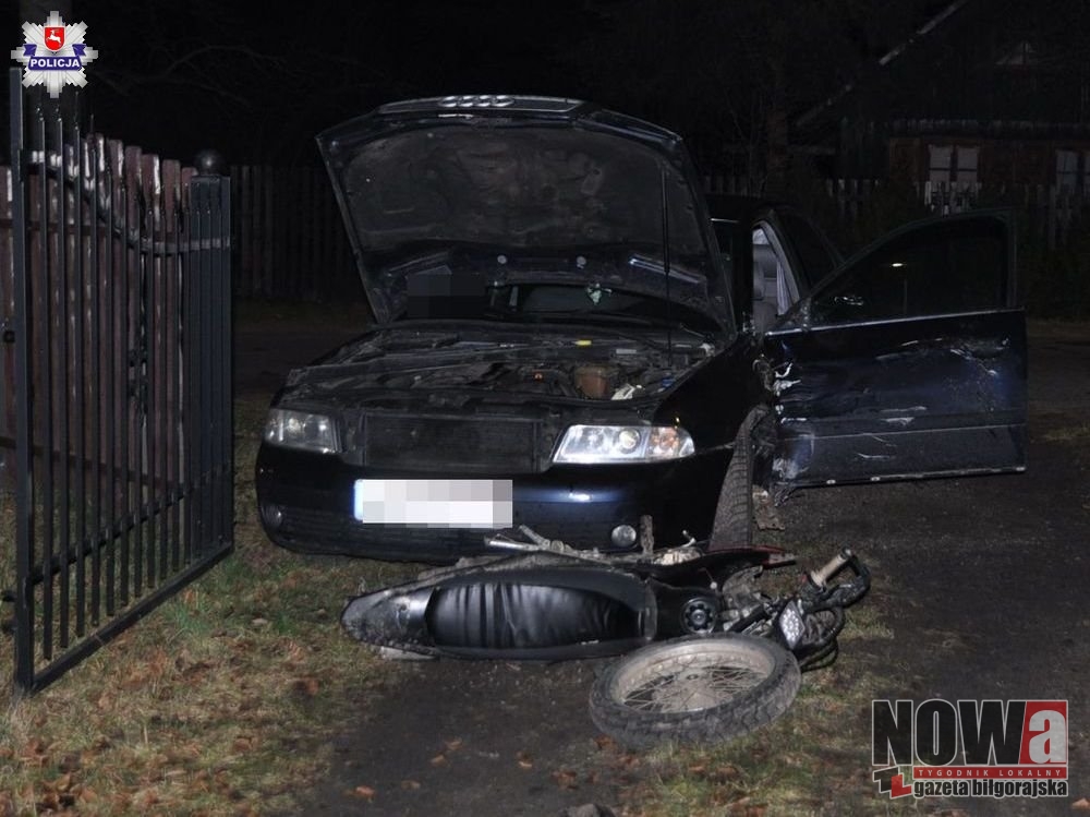 Skuterem uderzył w audi - Zdjęcie główne