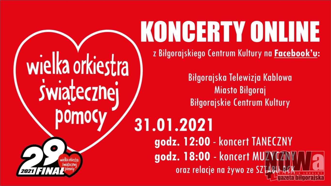 Koncert online z biłgorajskiego sztabu WOŚP - Zdjęcie główne