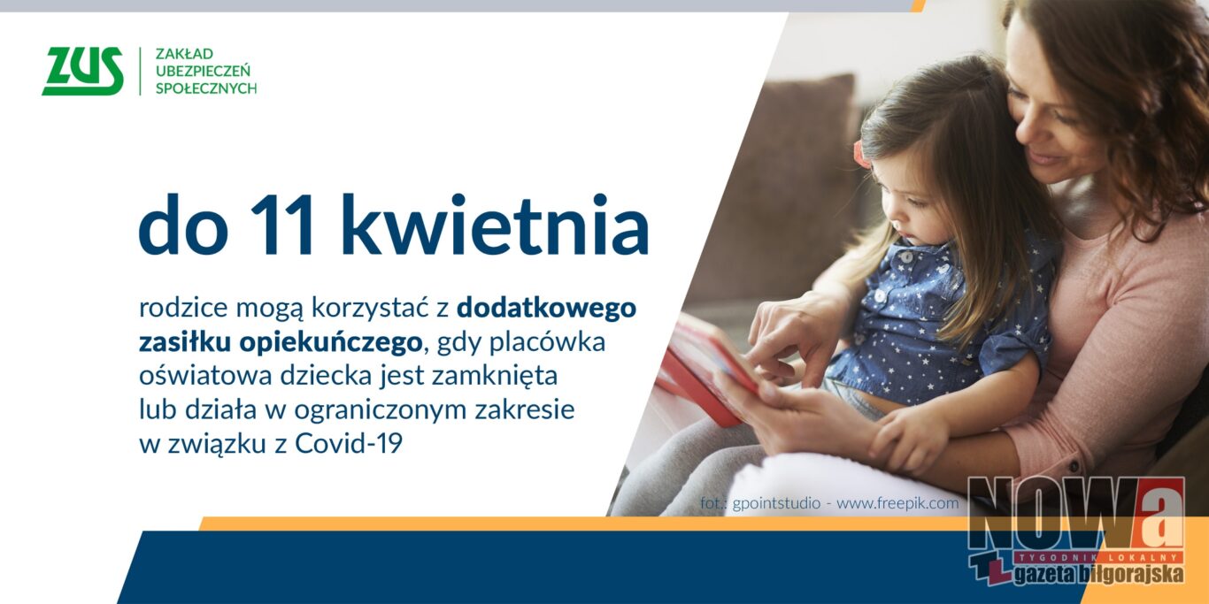 Zasiłek opiekuńczy do 11 kwietnia - Zdjęcie główne