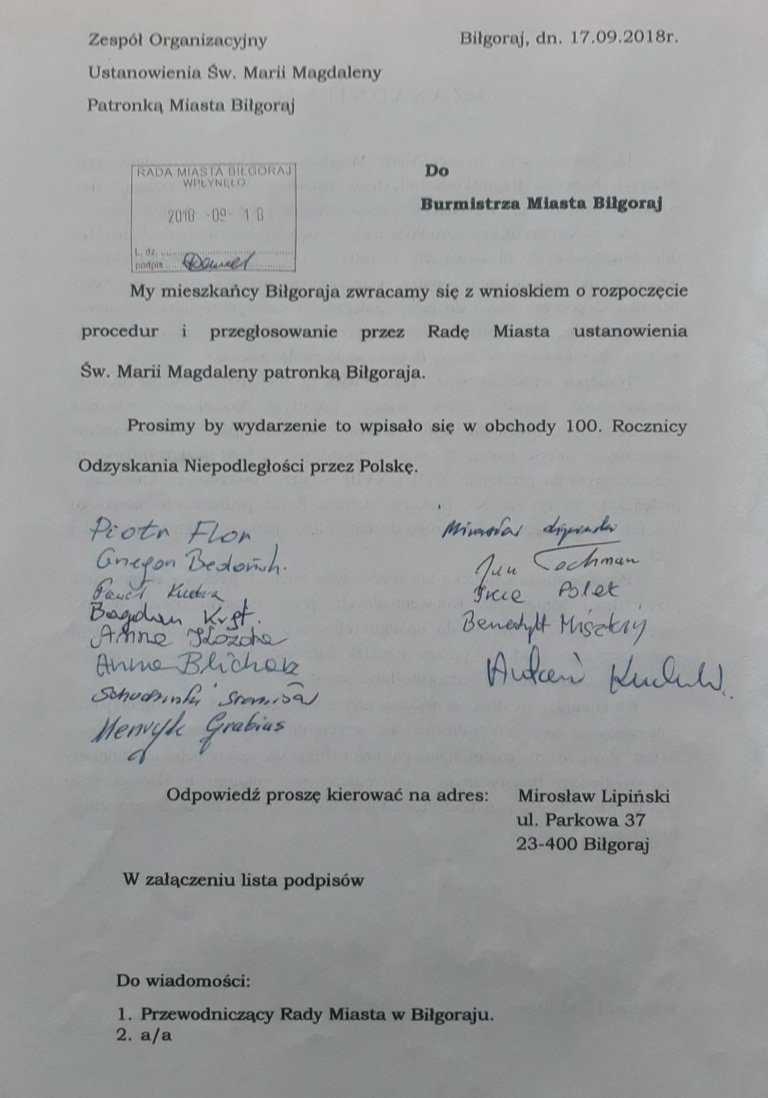 Uwieńczenie kilkusetletniego kultu Apostołki Apostołów na dawnym przedmieściu Biłgoraja przez Papieża Franciszka - Zdjęcie główne