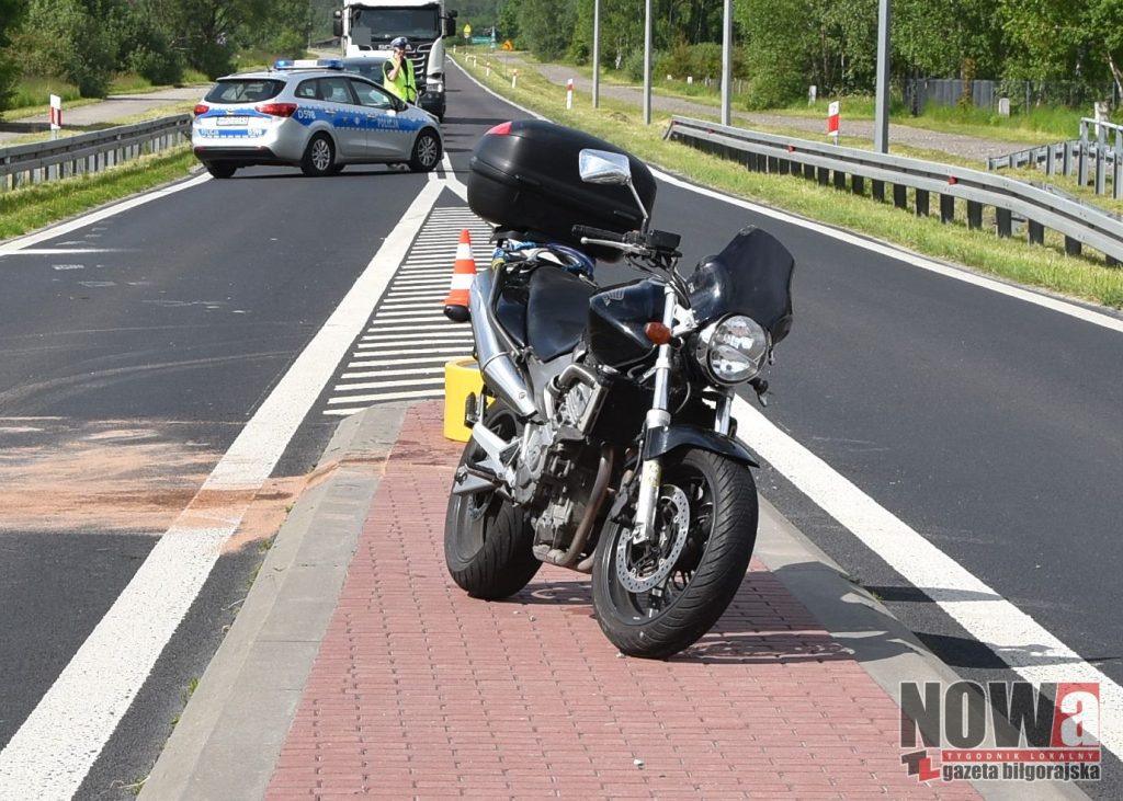 Motocyklista trafił do szpitala - Zdjęcie główne