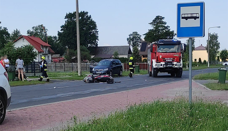 Motocyklista trafił do szpitala - Zdjęcie główne