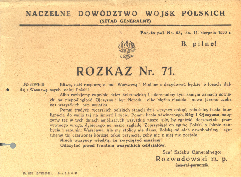 101. rocznica Bitwy Warszawskiej i ochotnicy biłgorajscy - Zdjęcie główne