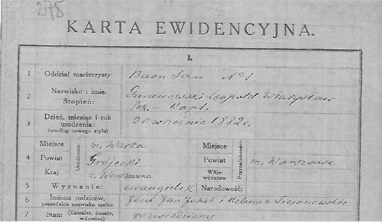Kpt. rez. dr Leopold Guranowski, zapomniany żołnierz i lekarz ubogich