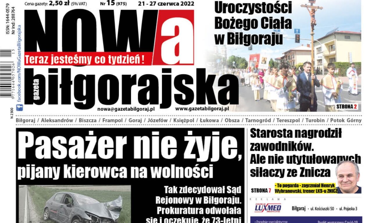 Jest najnowszy numer "Nowej Gazety Biłgorajskiej" - Zdjęcie główne