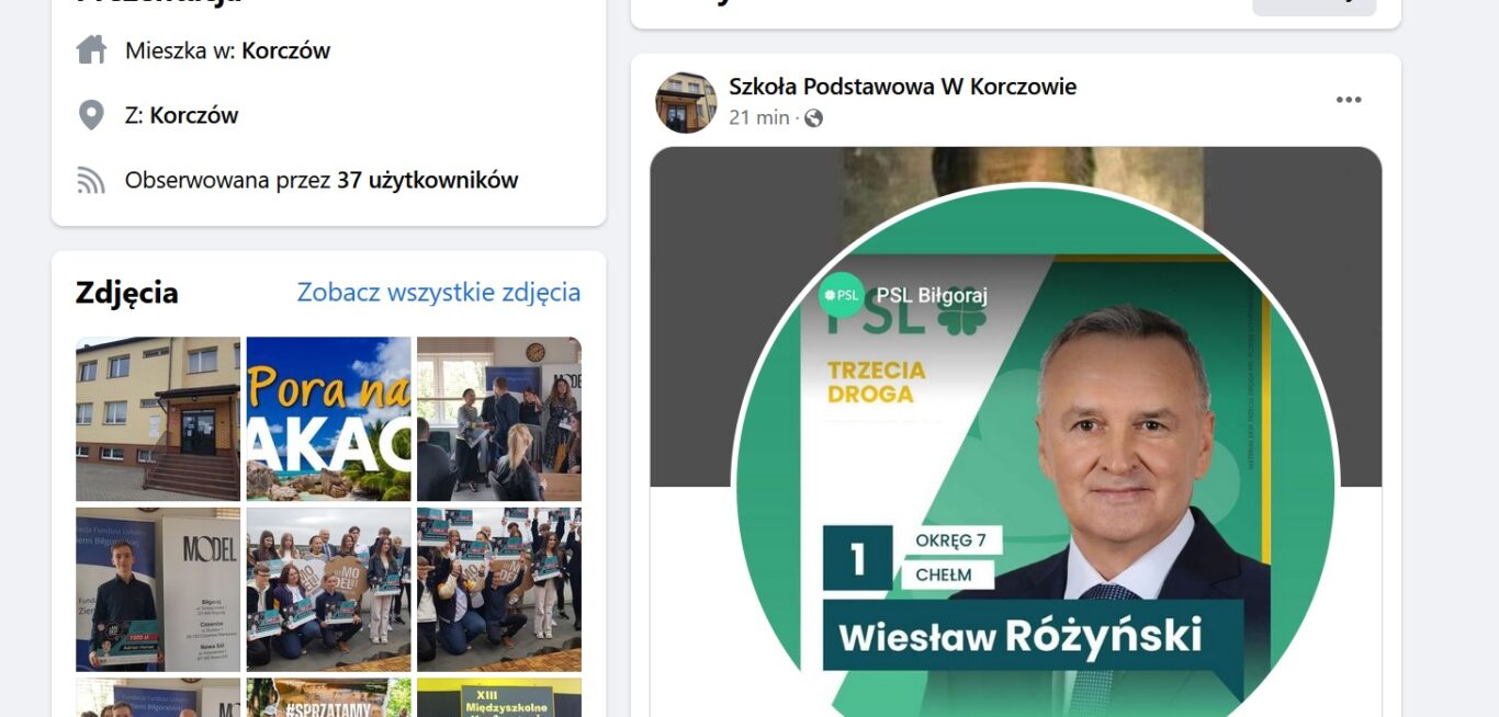 Szkoła z gminy Biłgoraj agituje za jednym z kandydatów? - Zdjęcie główne