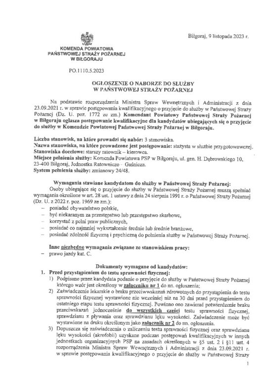 Straż Pożarna z Biłgoraja prowadzi poszukiwania - Zdjęcie główne