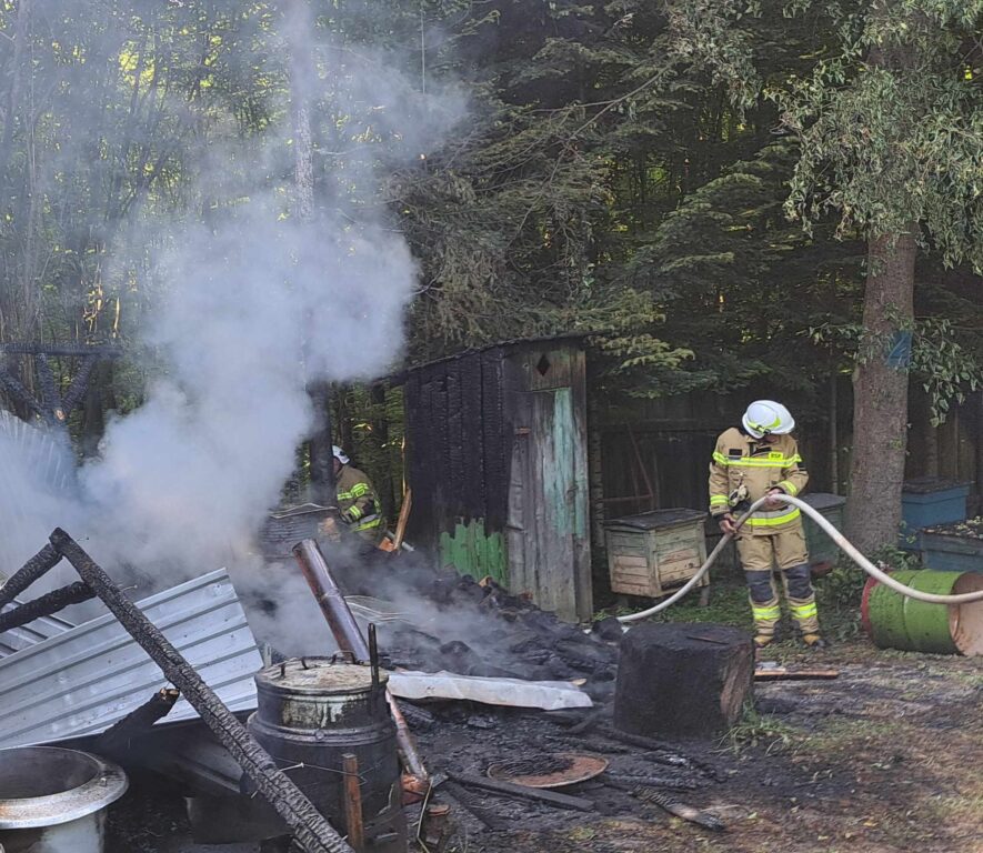 Pożar w powiecie. Z budynku nic nie zostało - Zdjęcie główne