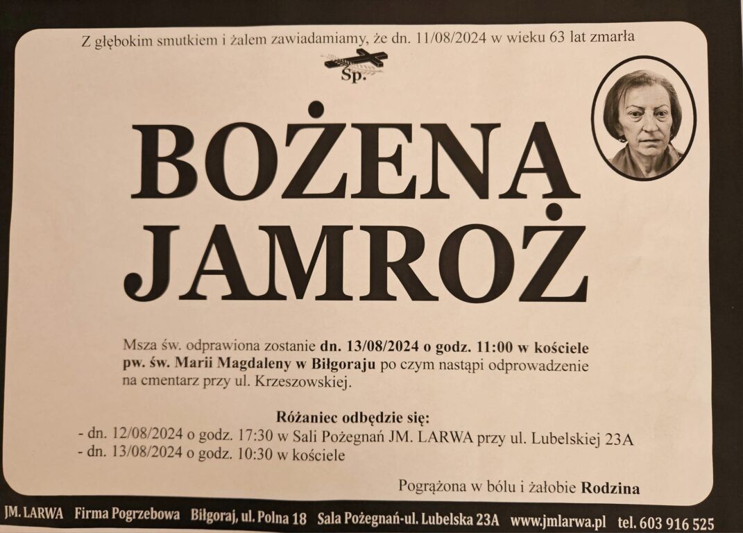 Nie żyje nauczycielka z Biłgoraja - Zdjęcie główne