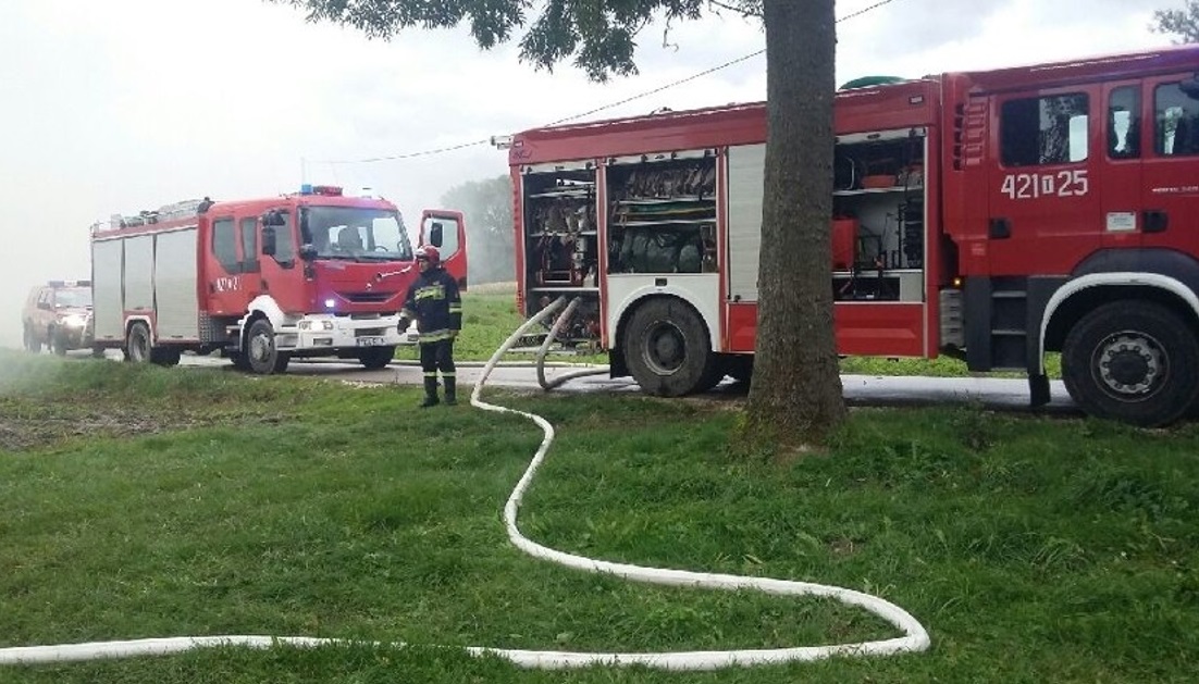 Pożar suszarni w powiecie biłgorajskim - Zdjęcie główne