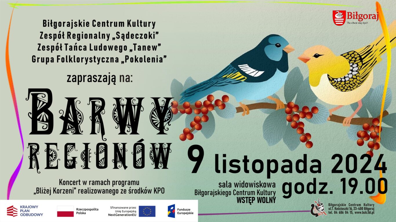 W Biłgoraju będą "Barwy regionów" - Zdjęcie główne