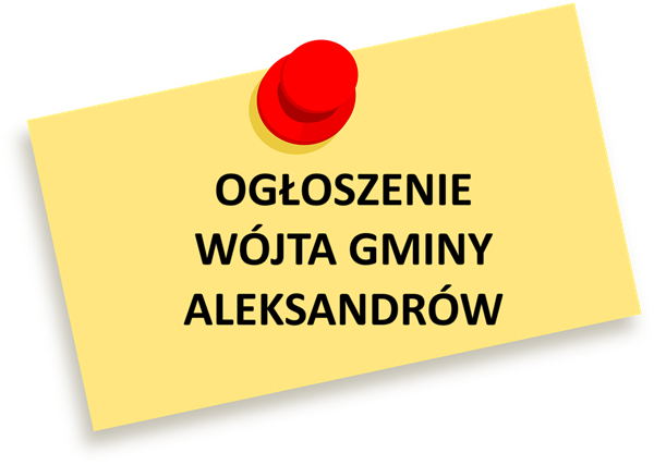 Ogłoszenia Wójta Gminy Aleksandrów o przetargu publicznym. - Zdjęcie główne