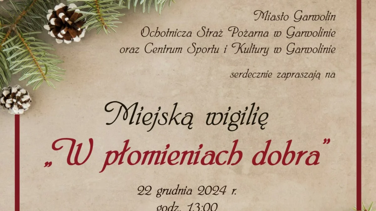 Miejska wigilia w Garwolinie już w niedzielę. Jakie atrakcje? - Zdjęcie główne