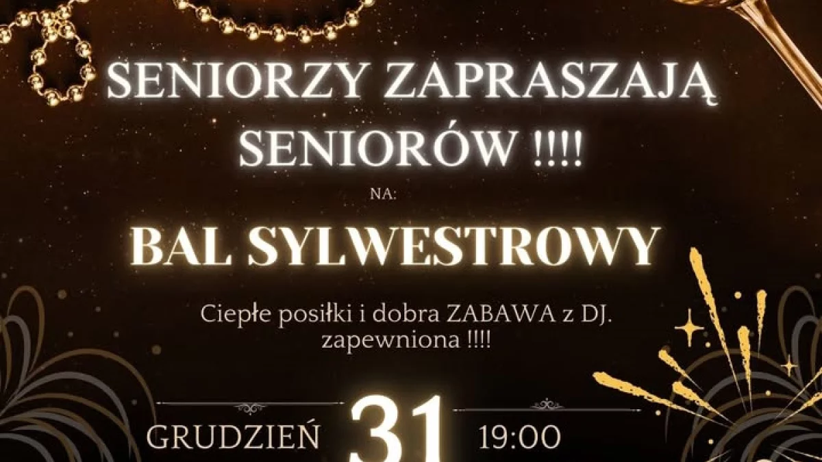 Seniorzy zapraszają seniorów na bal sylwestrowy w Sobolewie - Zdjęcie główne