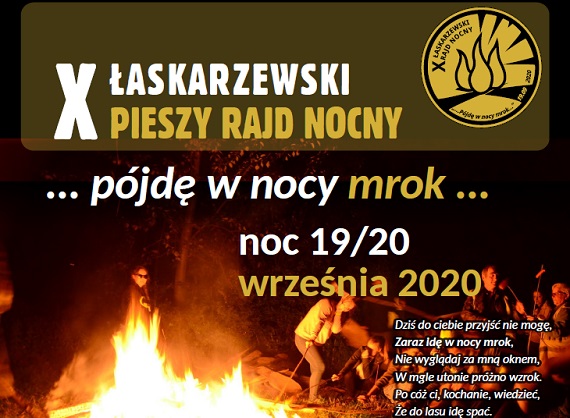 X Łaskarzewski Pieszy Rajd Nocny ''...pójdę w nocy mrok...'' - Zdjęcie główne