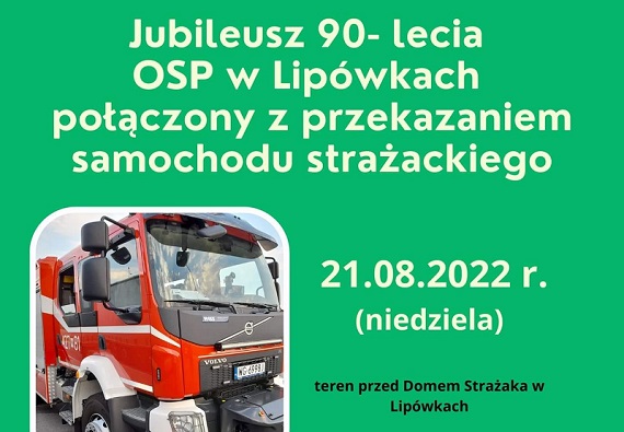 90 - lecie OSP w Lipówkach już w niedzielę - Zdjęcie główne