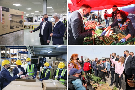 Prezydent odwiedził firmę Lechpol Electronics i garwoliński targ - Zdjęcie główne