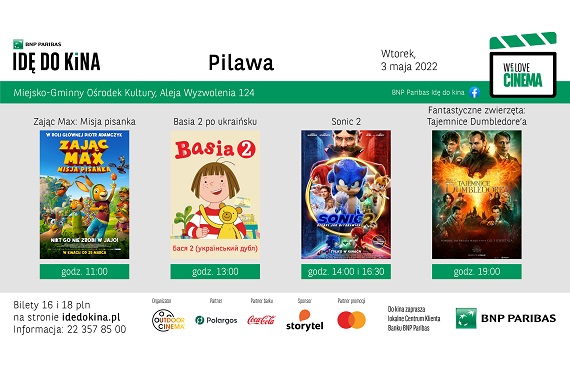 Filmowa wiosna z BNP Paribas Idę do kina w Pilawie - Zdjęcie główne