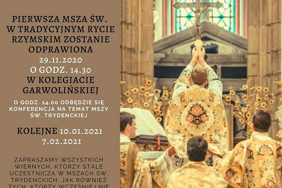 29 listopada w kolegiacie zostanie odprawiona Msza święta trydencka - Zdjęcie główne