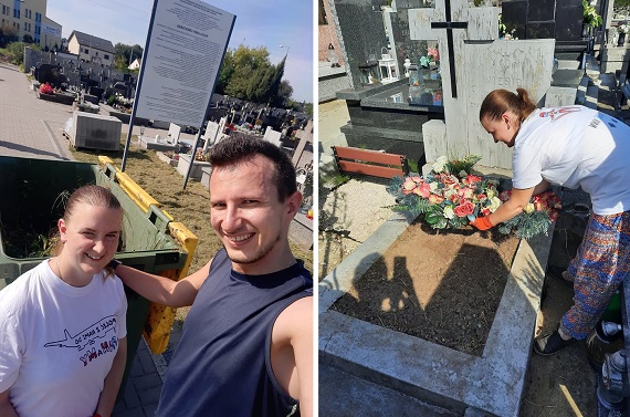 ''Nie pozwól pamięci zarastać trawą Sprzątnij grób obok'' - Zdjęcie główne