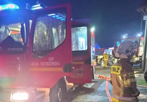 Pożar sadzy w budynku mieszkalnym w Ostrożeniu - Zdjęcie główne