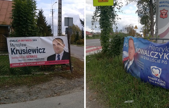 Plakatami wyborczymi w kierowców i pieszych - Zdjęcie główne