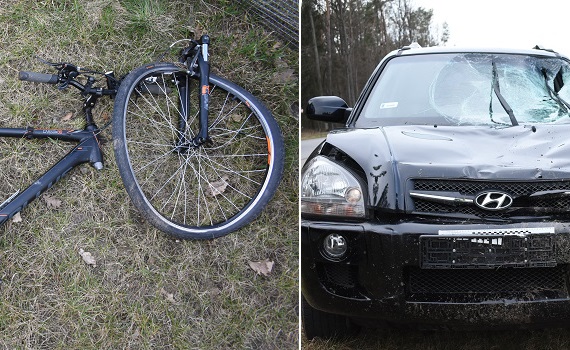 Potrącony rowerzysta zginął na miejscu wypadku - policjanci apelują o ostrożność i czujność na drodze - Zdjęcie główne