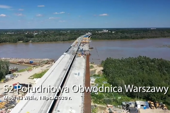 Stan prac na moście na Wiśle w ciągu S2 (POW) - Zdjęcie główne
