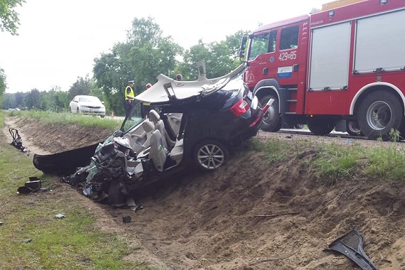 Wypadek ze skutkiem śmiertelnym w gminie Parysów - Zdjęcie główne