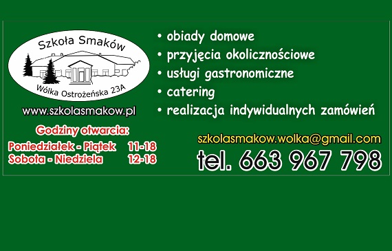 Lokal gastronomiczny Szkoła Smaków otwarty w Wólce Ostrożeńskiej - Zdjęcie główne