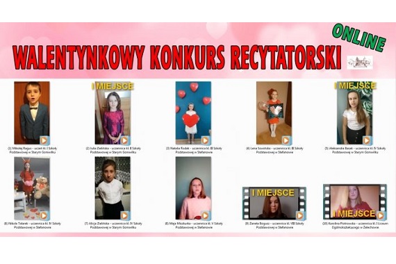 Walentynkowy konkurs recytatorski rozstrzygnięty - Zdjęcie główne