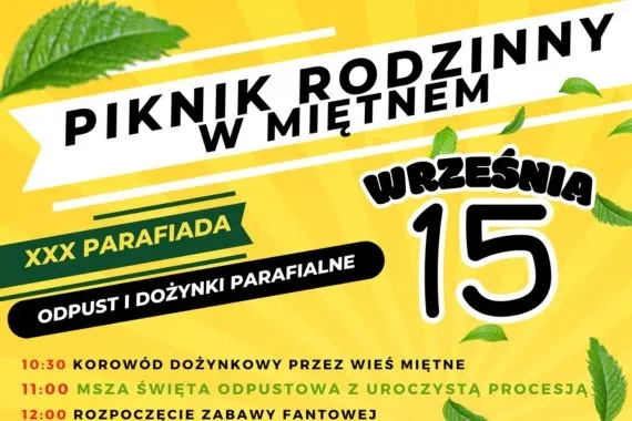 Jubileuszowa XXX Parafiada w Miętnem - Zdjęcie główne