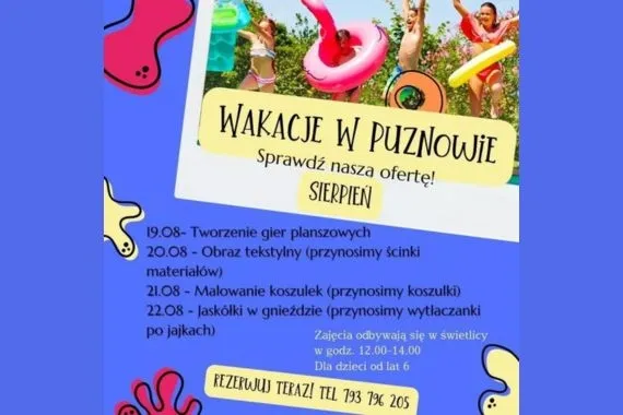 Wakacje z Gminnym Centrum Animacji Kultury - Zdjęcie główne