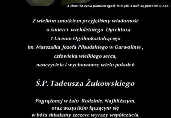 Zmarł Tadeusz Żukowski. Pogrzeb jutro - Zdjęcie główne