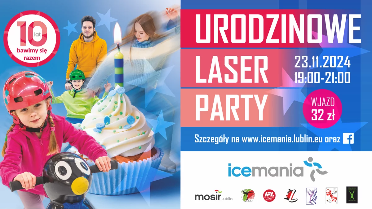 To już 10 lat. Urodzinowe Laser Party na lodowisku Icemania [PROGRAM] - Zdjęcie główne