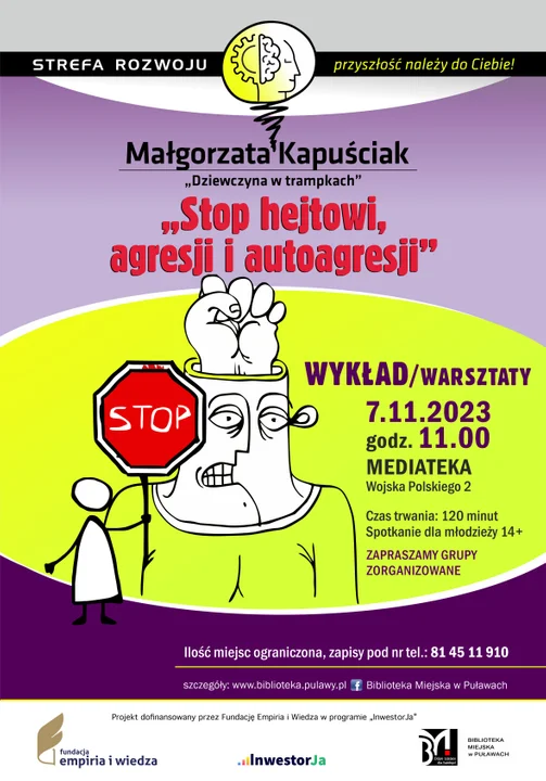 Stop hejtowi, agresji i autoagresji. Warsztaty z Małgorzatą Kapuściak - Zdjęcie główne