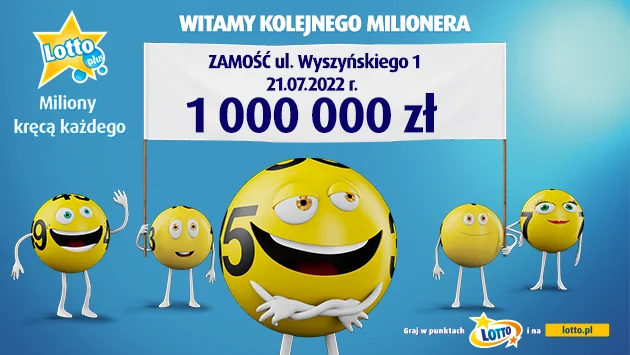 Zamość : Trafił szóstkę w "Lotto z Plusem", wygrał milion złotych. - Zdjęcie główne