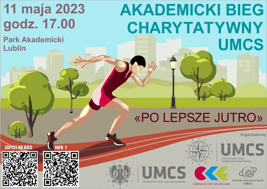 Lublin: Pobiegną, żeby pomóc studentce z nowotworem. Akademicki Bieg Charytatywny UMCS „Po lepsze jutro” - Zdjęcie główne