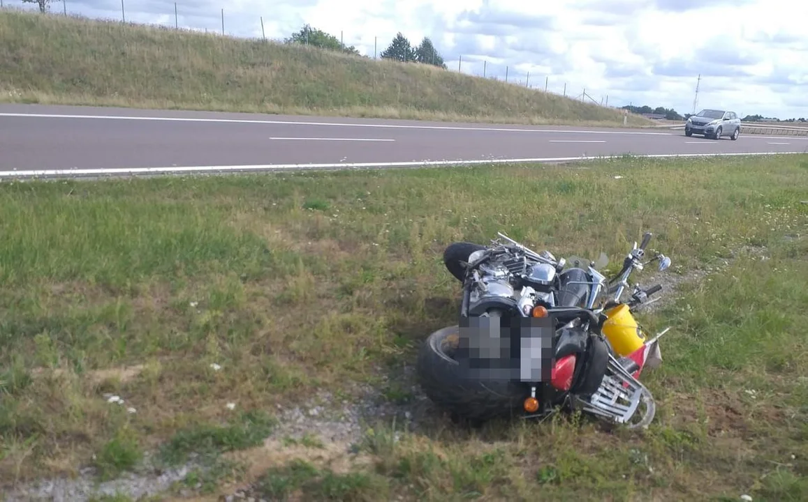 Powiat lubelski: Wypadek na ekspresówce. Zginął motocyklista - Zdjęcie główne